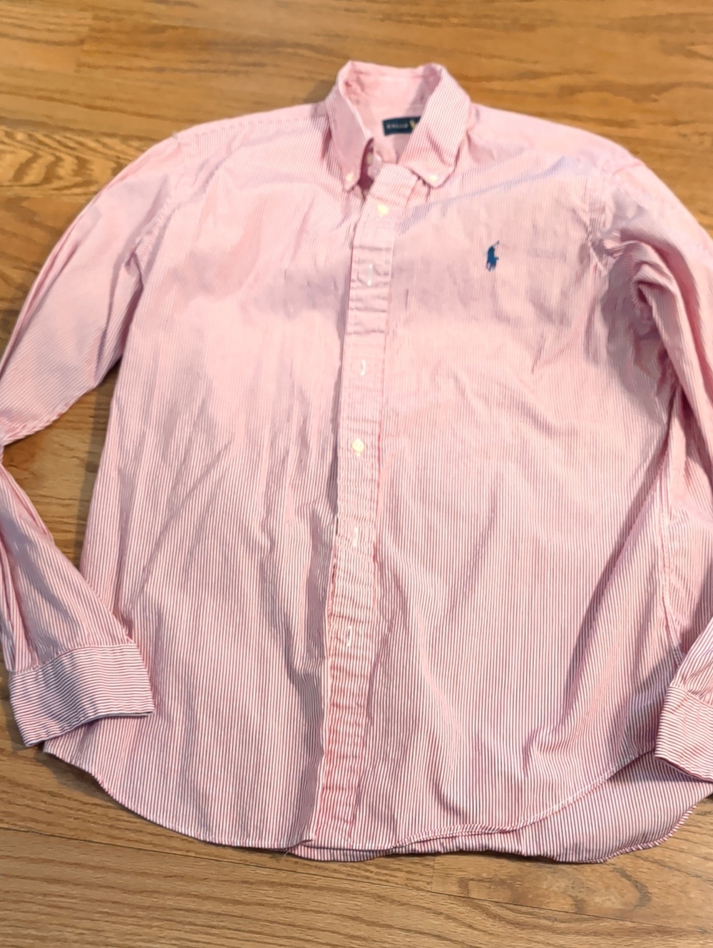 Ralph Lauren Light Pink Striped Button-Down Shirt